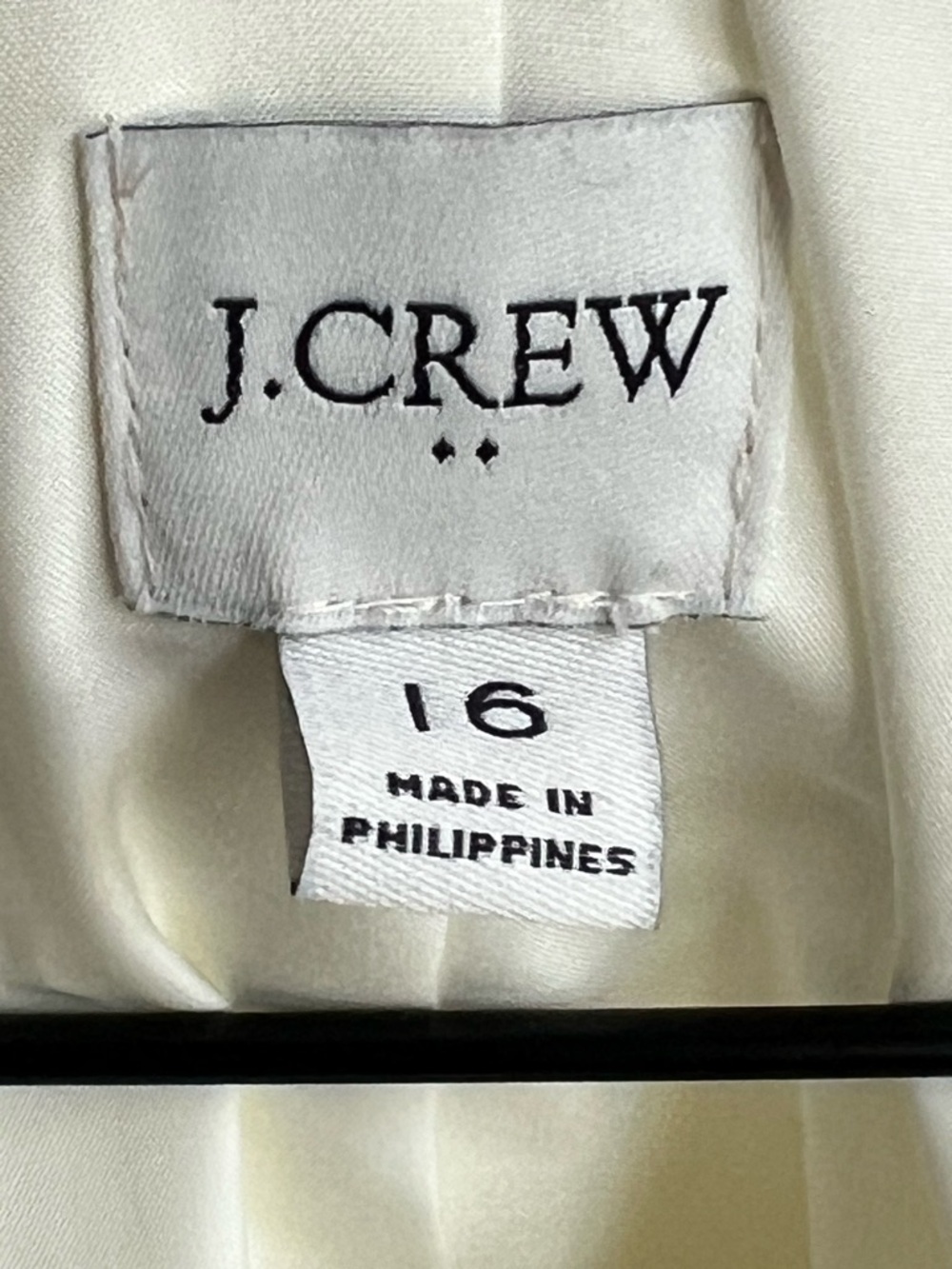 J.Crew Factory Womens Ivory Tweed Lady Jacket BW284 Preppy Pocket 16 Pearl Chain - Picture 10 of 15